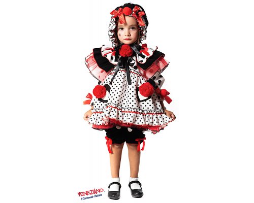 Costume di carnevale PIERROTTINA NEONATA PRESTIGE